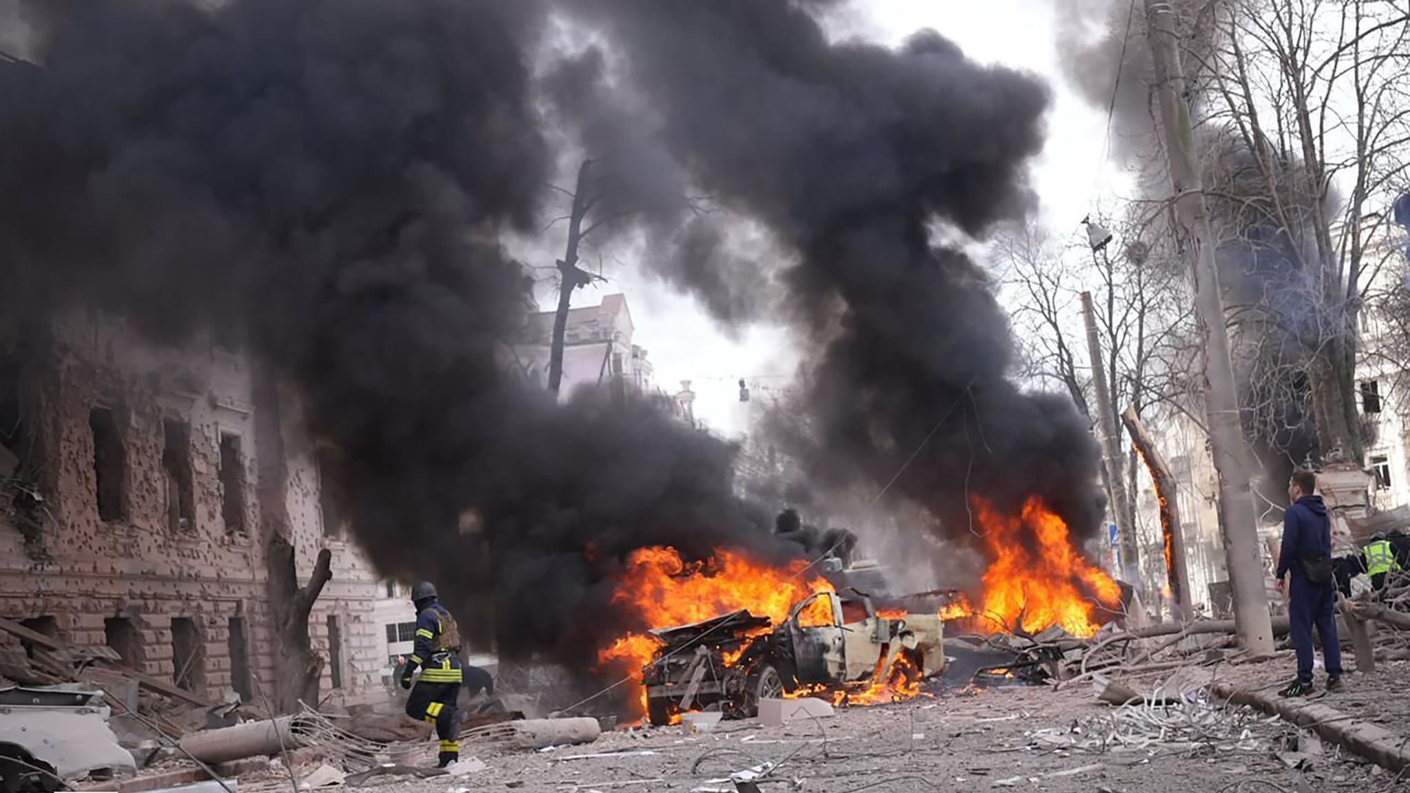 لە هێرشێکی ڕووسیا بۆ سەر ئۆکراینا 32 کەس کوژران