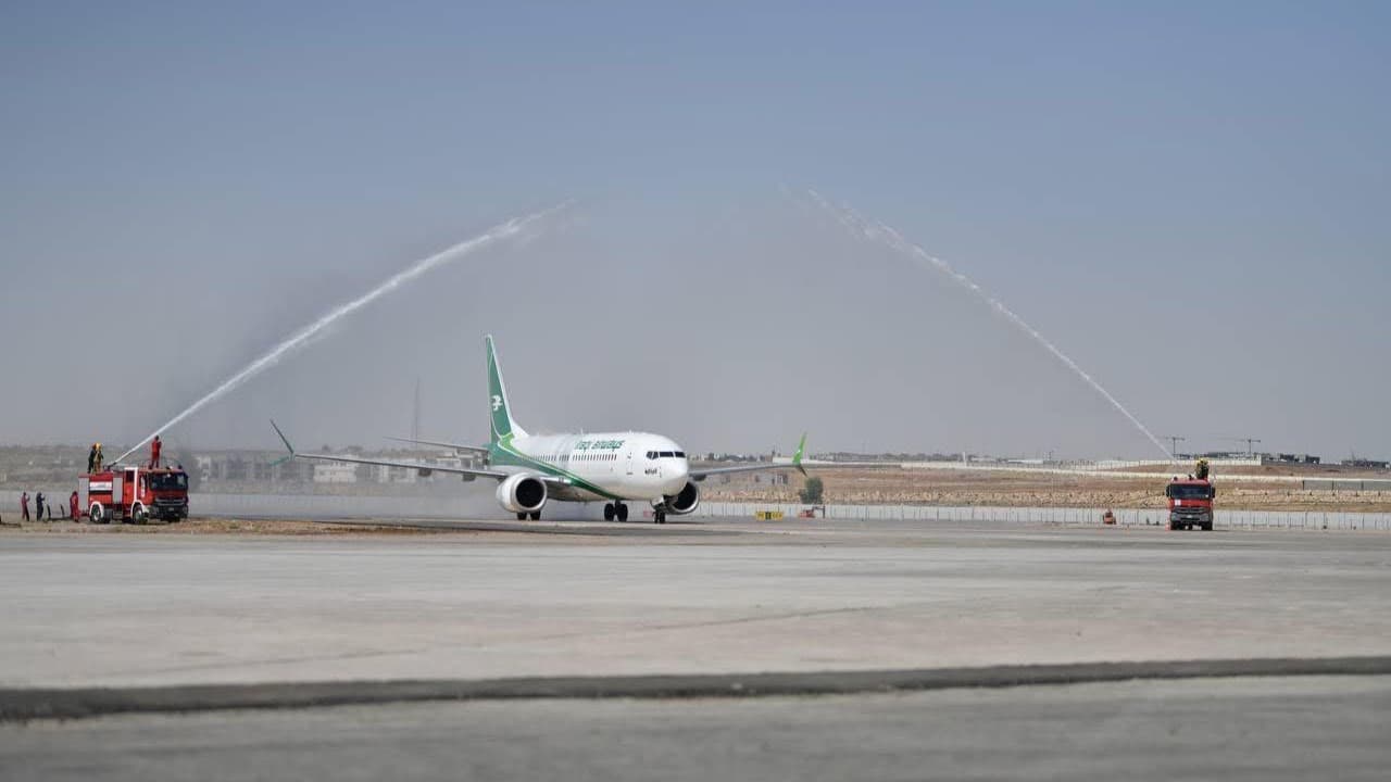 دوای 11 ساڵ یەکەم فڕۆکەی مەدەنی لە فڕۆکەخانەی نێودەوڵەتیی موسڵ نیشتەوە