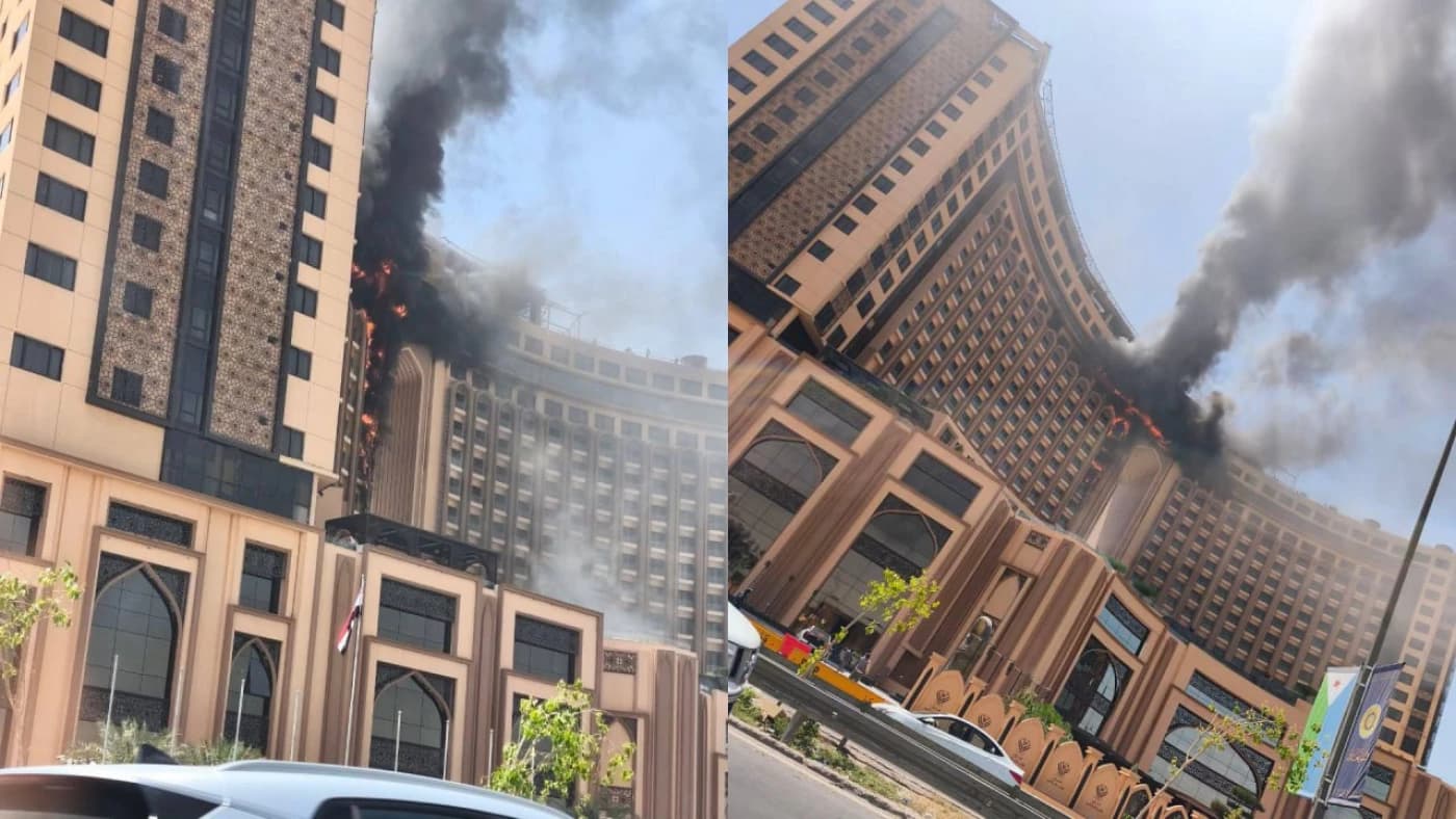 هۆتێلە گەورە و بەناوبانگەکەی بەغدا سووتا