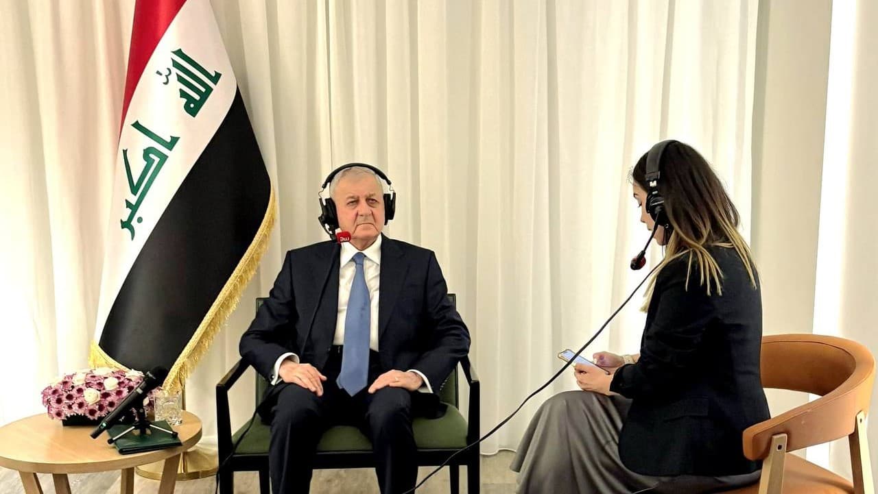 سەرۆککۆماری عێراق: داوای ئاگربەستی هەمیشەیی و کۆتاییهێنان بە گۆشەگیریی ئێران دەکەین