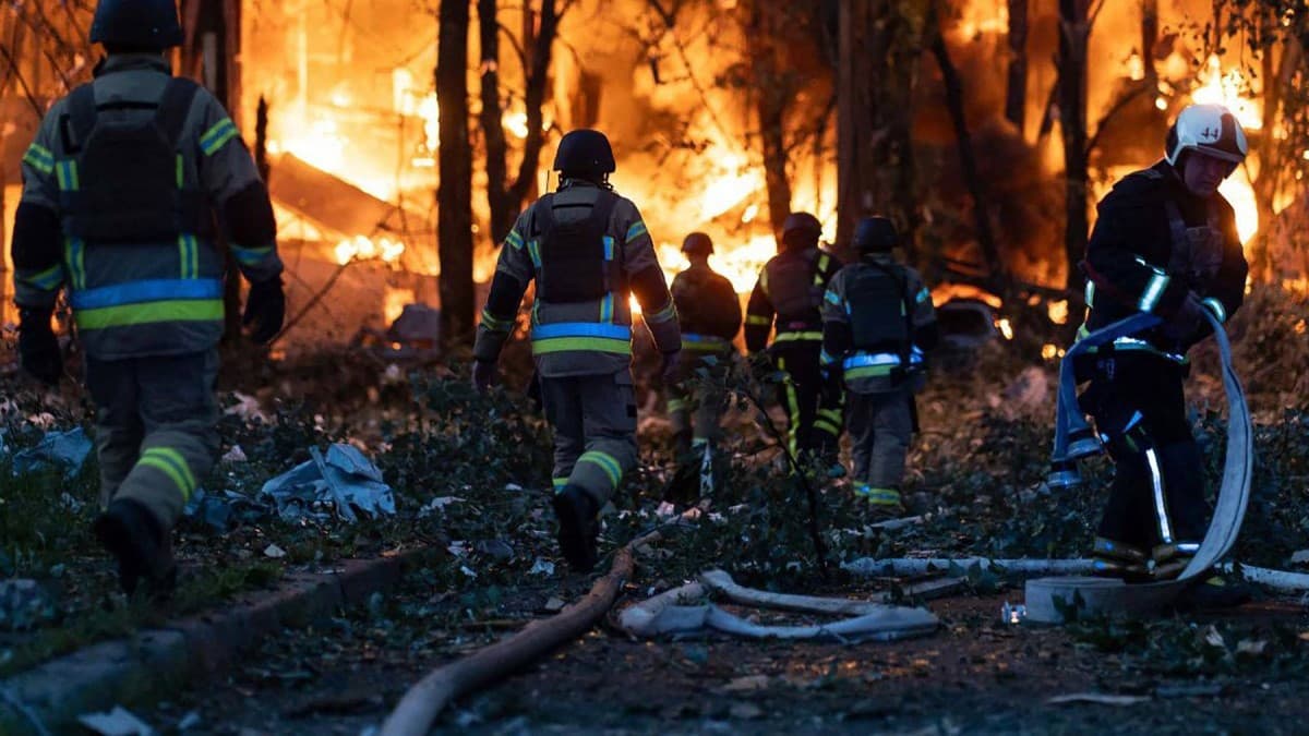 ڕووسیا بە گەورەترین هێرشی درۆنی کیێڤی کردە ئامانج