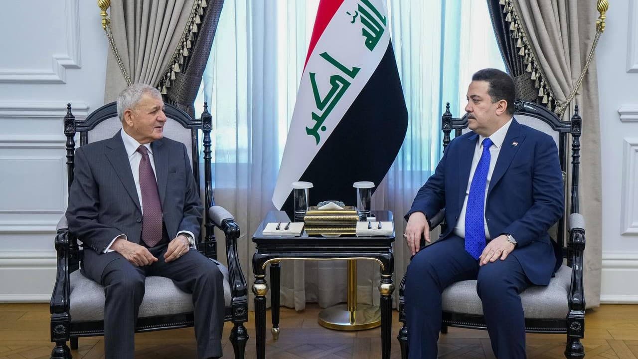 سوودانی و لەتیف ڕەشید جەخت لەسەر چارەسەرکردنی کێشەکانی هەولێر و بەغدا دەکەنەوە