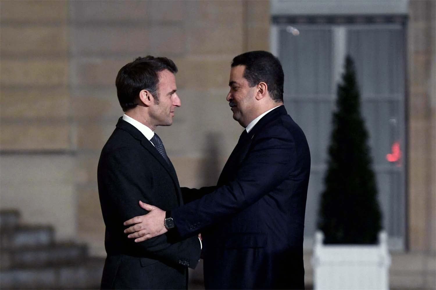 سوودانی و ماکرۆن تاوتوێی سەردانەکەی ماکرۆن بۆ بەغدا دەکەن