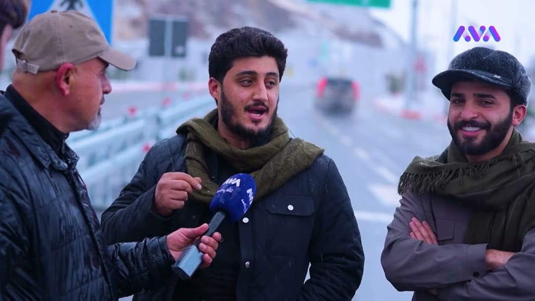 شەقامە نوێیەکەی حاجی ئۆمەران دوای بەفر و باران