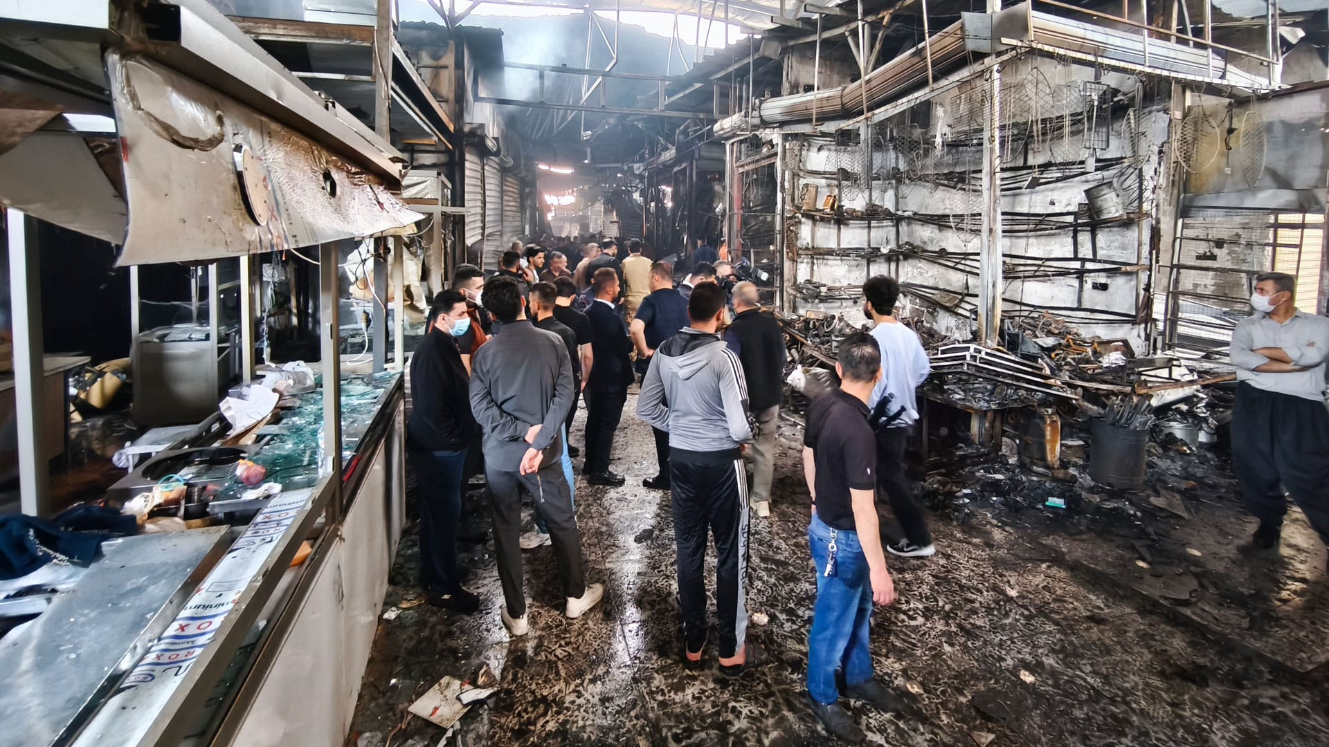 تۆمەتباری ئاگرەکەی بازاڕی دارەسووتاوەکەی سلێمانی ئازاد کرا