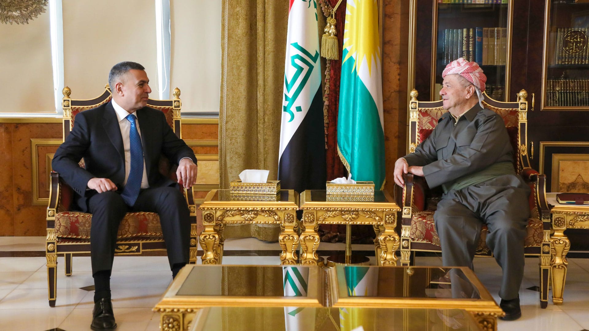 سەرۆک بارزانی و پارێزگاری بەسرە جەخت لە هەماهەنگیی لایەنەکان دەکەنەوە