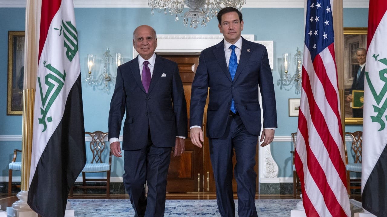 فوئاد حوسێن و مارکۆ ڕۆبیۆ کۆبوونەوە