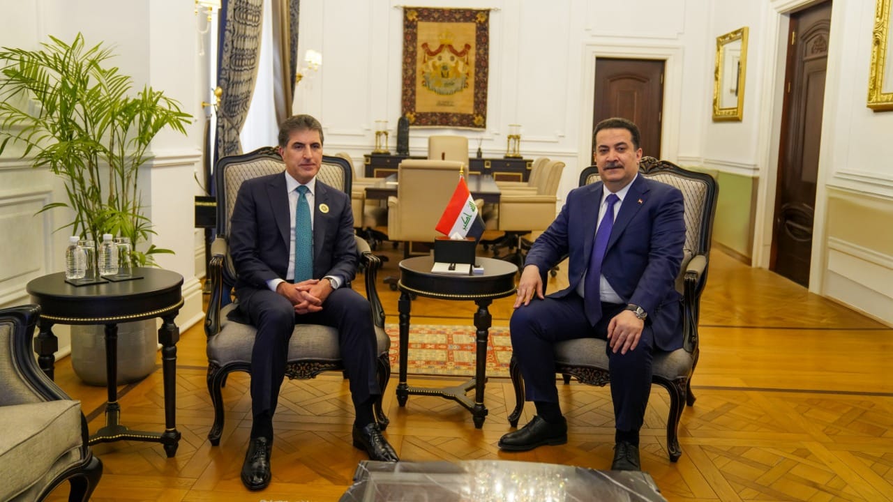 بارزانی و سوودانی تاوتوێی پەیوەندی نێوان هەولێر و بەغدا دەکەن