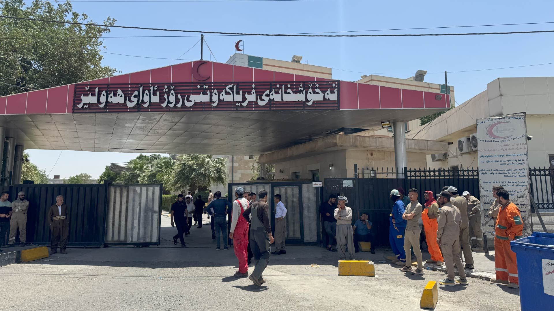 ئەو کرێکارانەی لە هەولێر کەوتبوونە ژێر خۆڵ دەرهێنران