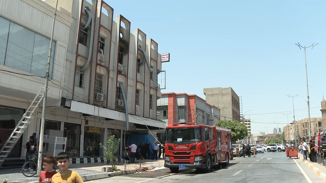 هۆتێلێکی شاری هەولێر ئاگری تێبەربوو