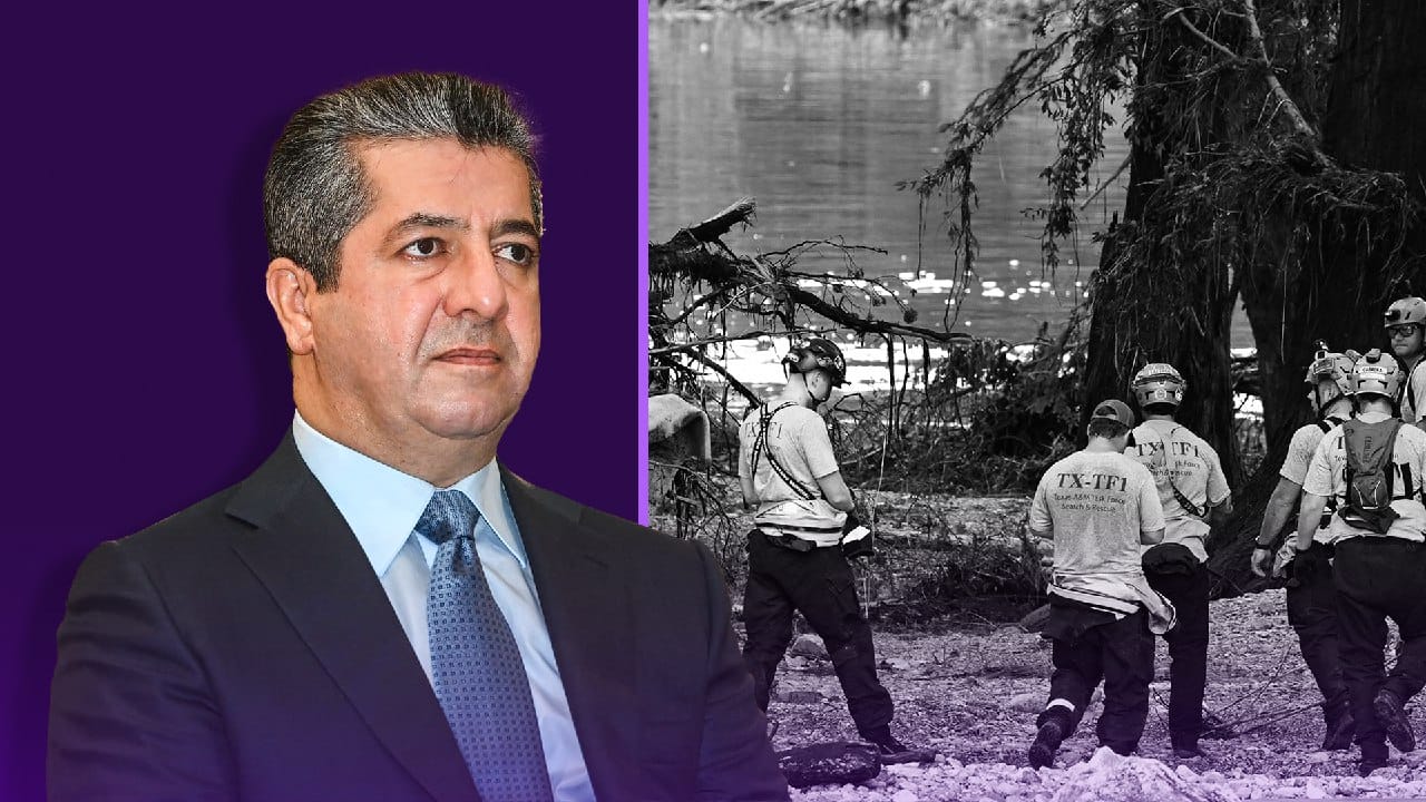 مەسرور بارزانی هاوخەمی بۆ قوربانیانی لافاوەکەی تێکساس دەردەبڕێت