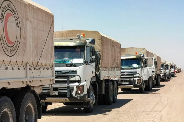 ڕۆژئاوای كوردستان كۆمەكی مرۆیی پێشكەش بە دانیشتووانی سوەیدا دەكات