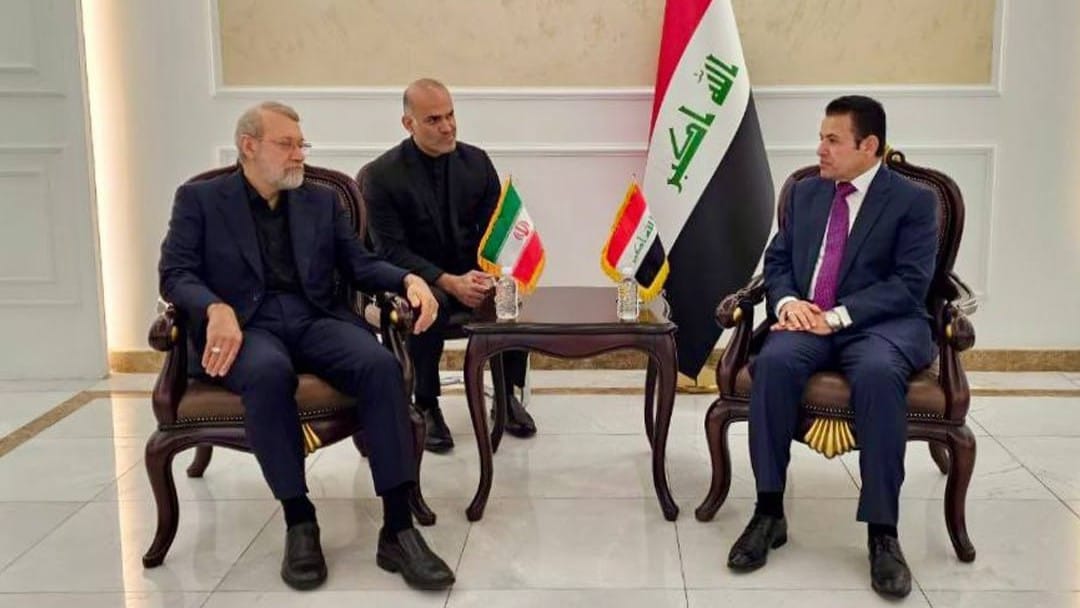 لاریجانی لە بەغدایە و دواتریش دەچێتە لوبنان؛ "ڕێککەوتنی ئەمنی لەگەڵ عێراق تاوتوێ دەکەین"