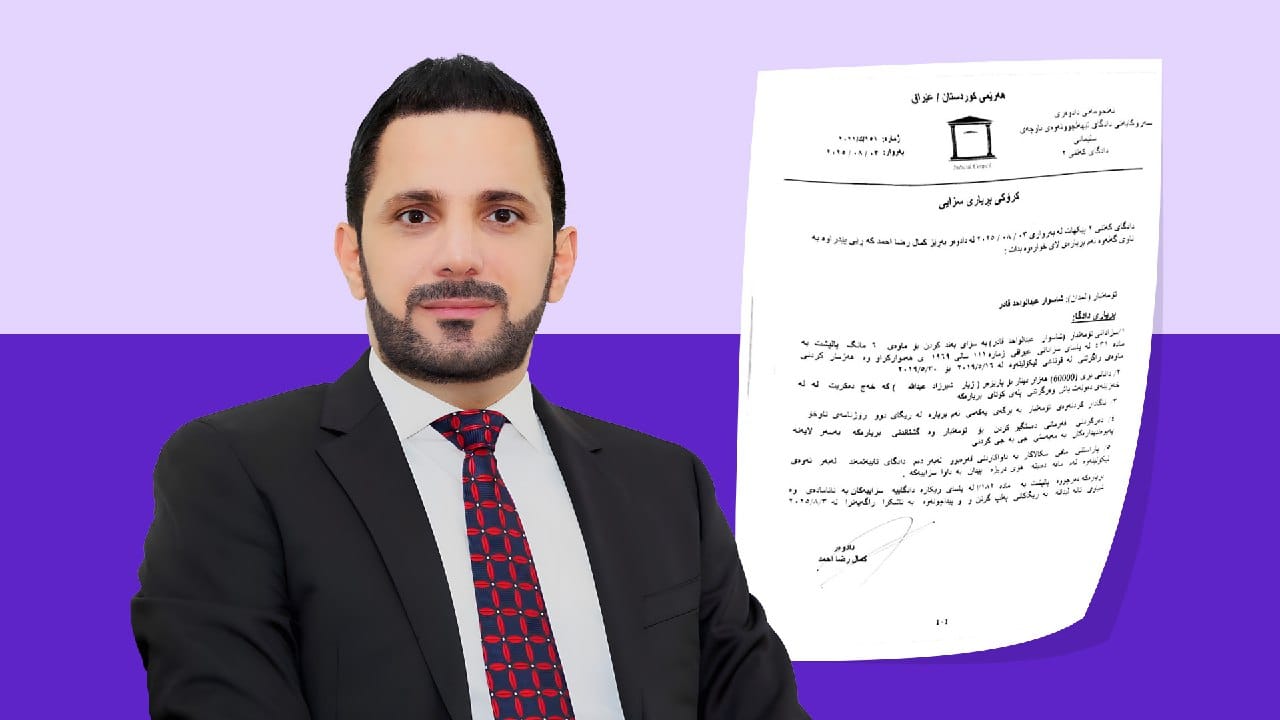 نووسراوی دادگا؛ 10 ڕۆژ لەمەوبەر بڕیاری دەستگیرکردنی شاسوار عەبدولواحید دەرکراوە