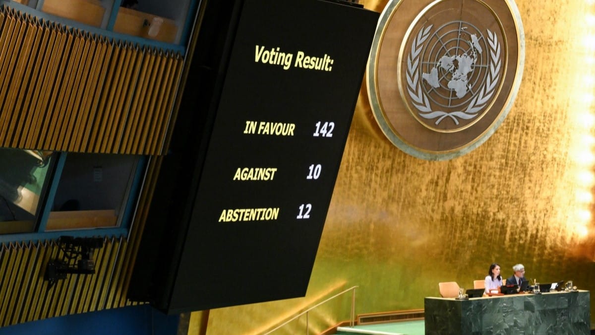 10 وڵات دژی دروستکردنی دەوڵەتێک بۆ فەڵەستیینیەکان دەنگیان دا