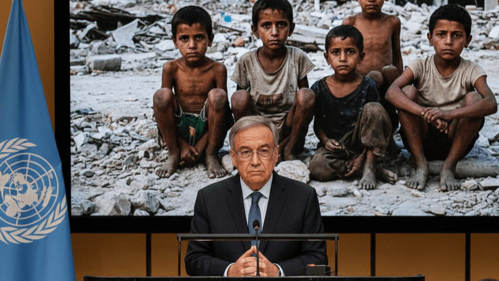 گۆتێرێس: ئەوەی لە غەززە ڕوودەدات خراپترین ئاستی مردن و وێرانکاریییە بە چاوی خۆم بیبینم