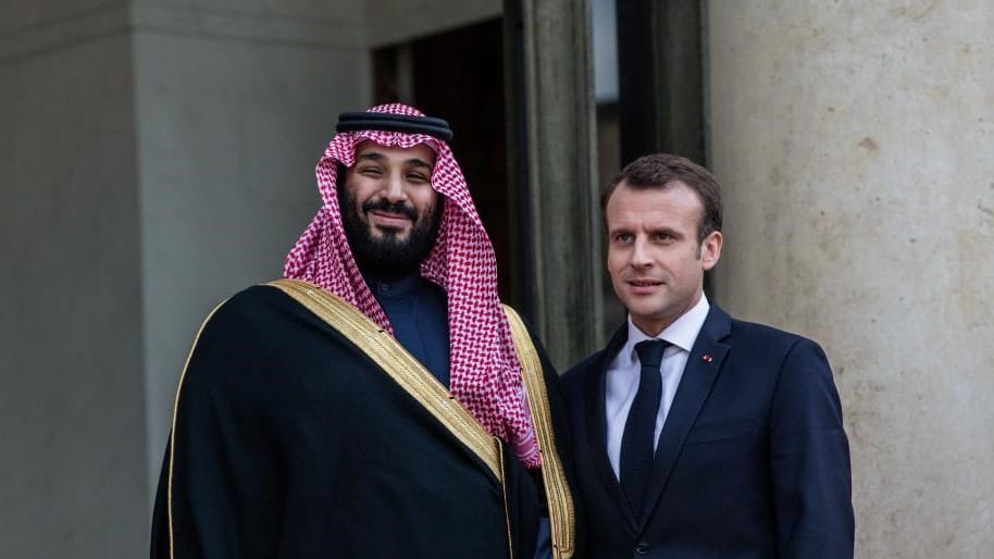 ماکرۆن و بن سەلمان تاوتوێی پرسی "دەوڵەتی فەڵەستین" دەکەن