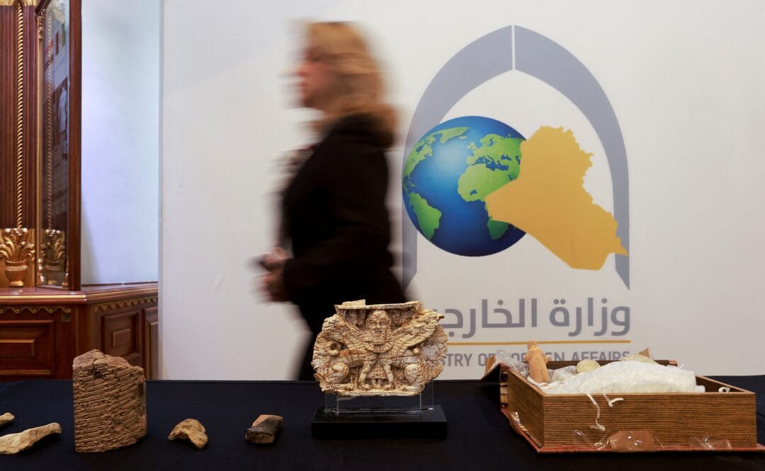 عێراق پارچە شوێنەوارێکی کانزایی دەگمەن لە ئەمریکا وەردەگرێتەوە