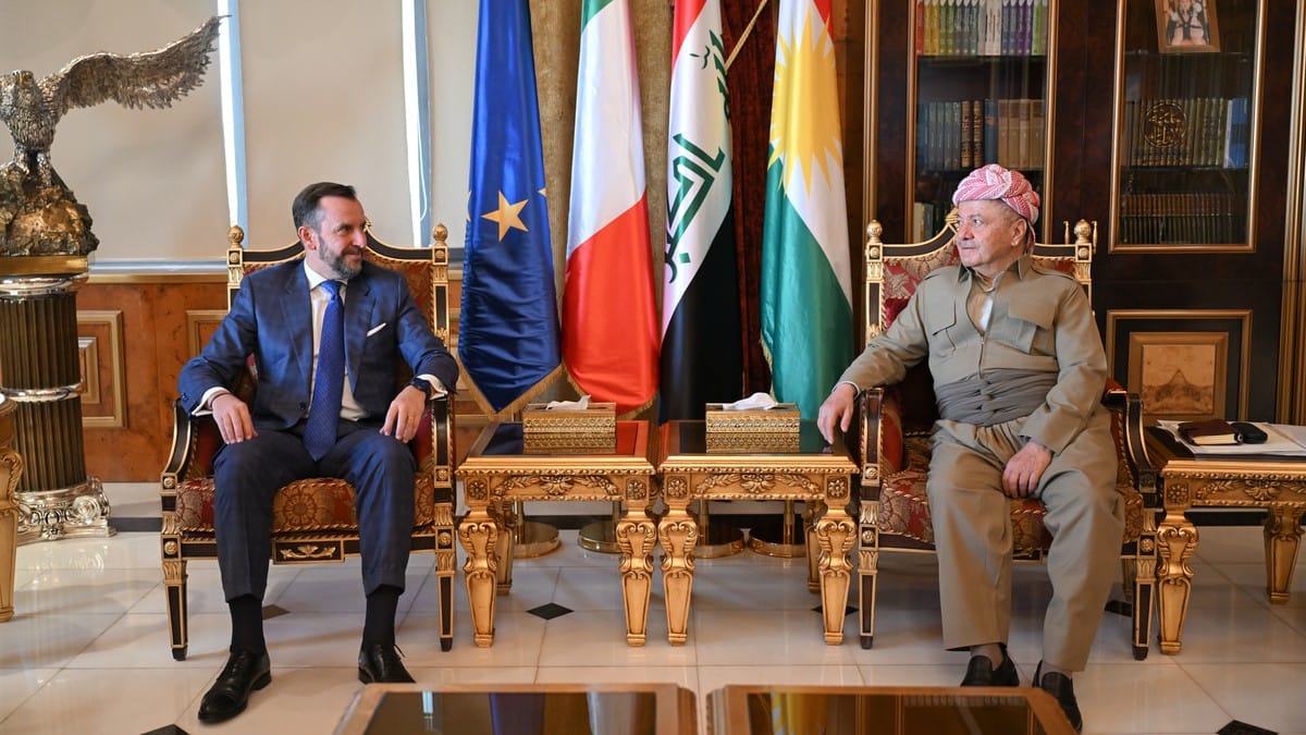 سەرۆك بارزانی و باڵیۆزی ئیتاڵیا لە عێراق تاوتوێی پڕۆسەی ئاشتی لە توركیا دەکەن