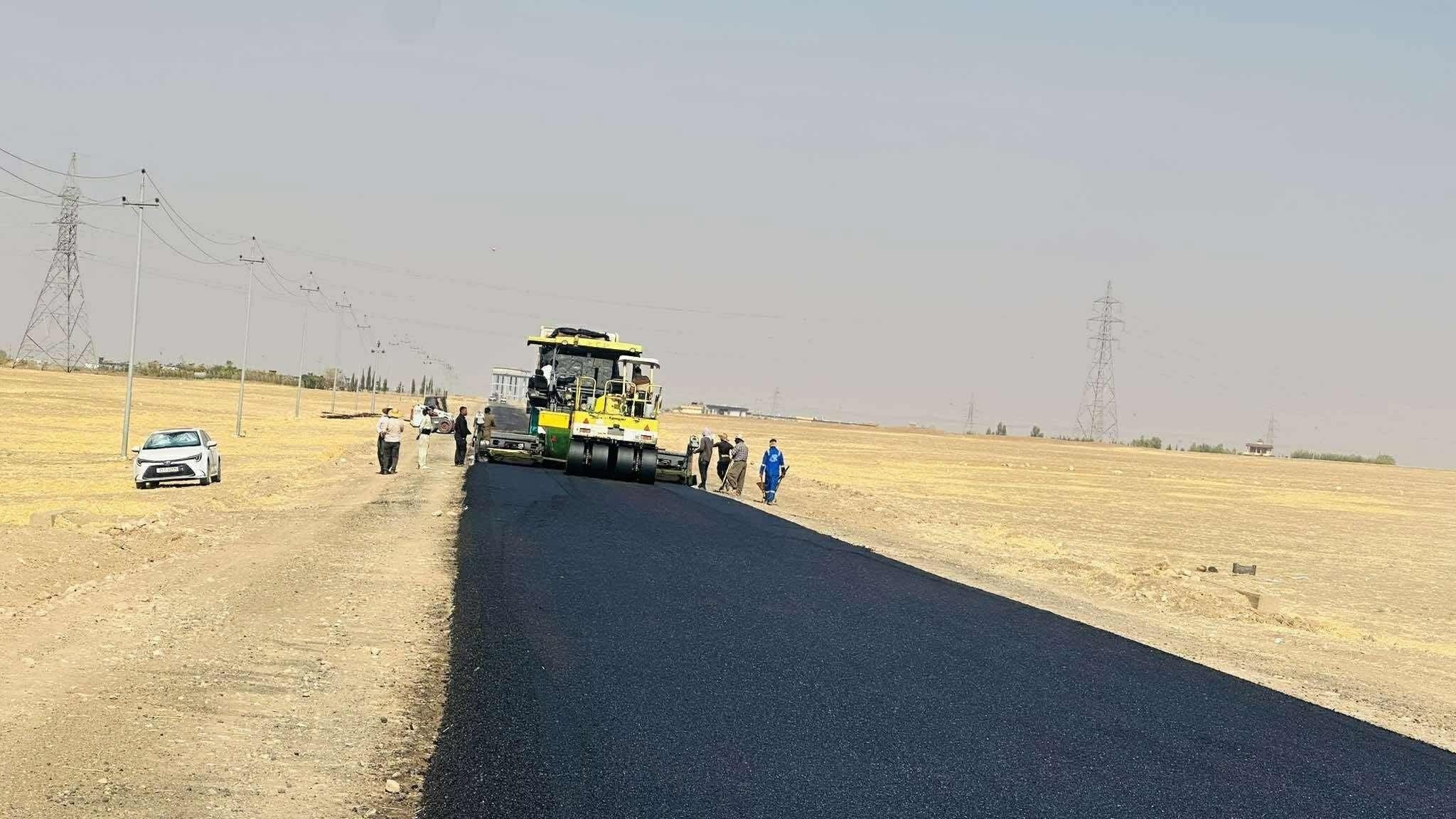 قیرتاوكردنی ڕێگای سەنگاو - دەربەندیخان لە قۆناغی كۆتاییدایە
