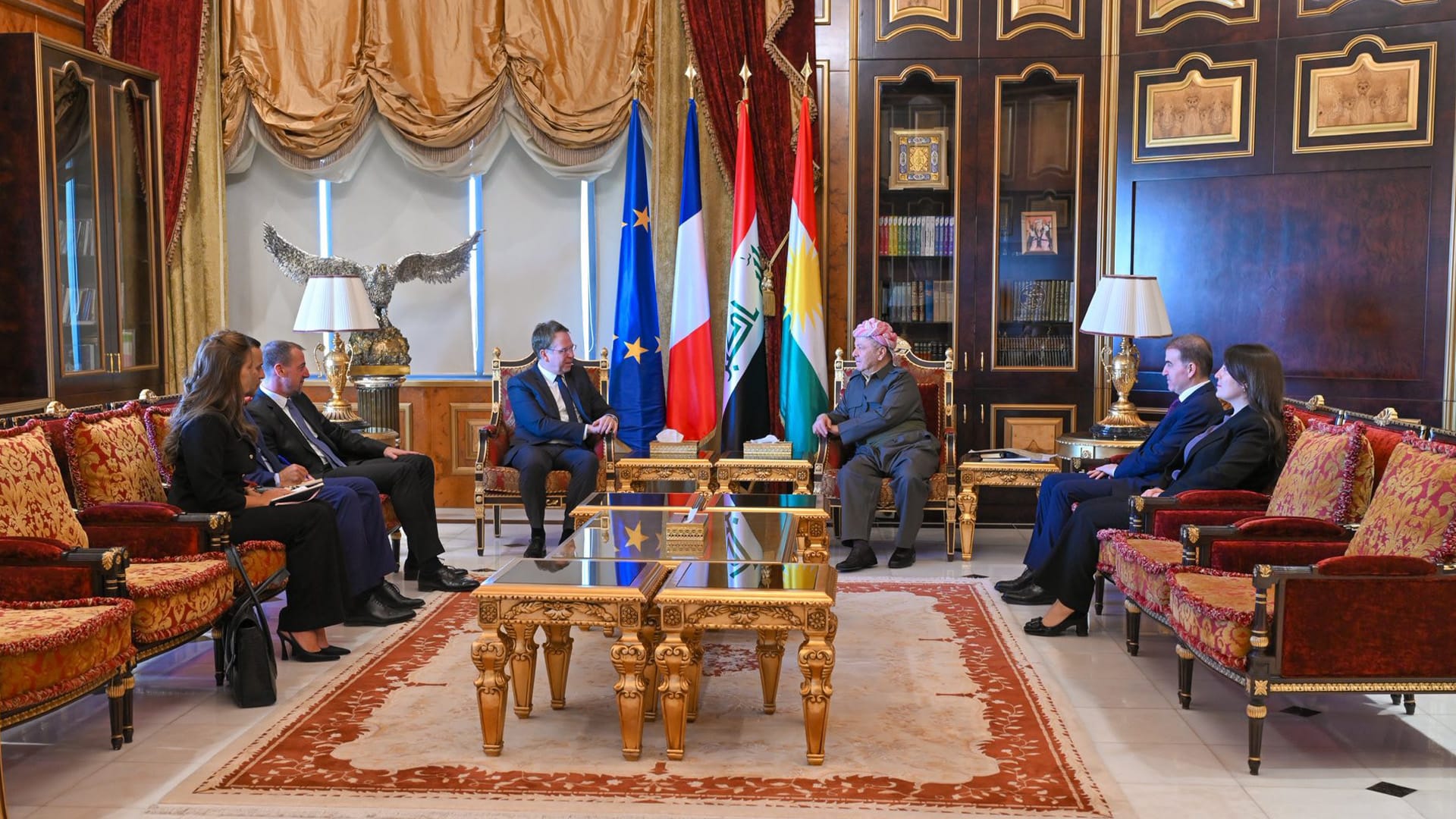 سەرۆک بارزانی و باڵیۆزی فەرەنسا لە عێراق تاوتوێی جێبەجێنەکردنی ماددەی 140ـی دەستوور دەکەن