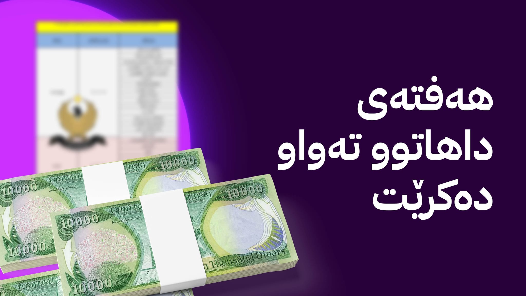 لیستی مووچەی مانگی 10 ئامادە دەکرێت و ڕەوانەی بەغدا دەکرێت