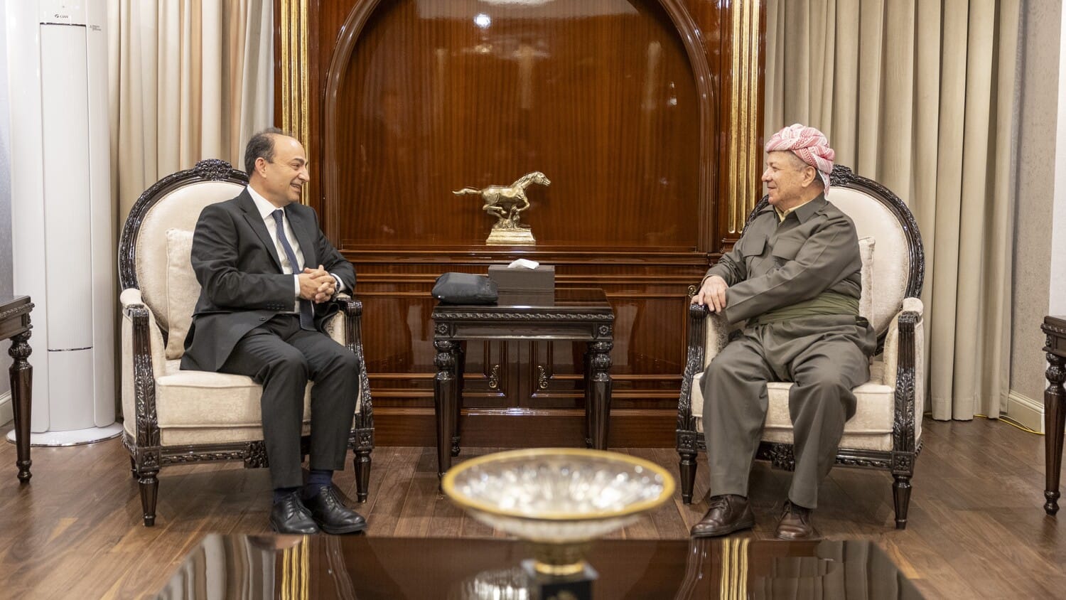 سەرۆک بارزانی و عوسمان بایدەمیر تاوتوێی هەنگاوەکانی پڕۆسەی ئاشتی دەکەن