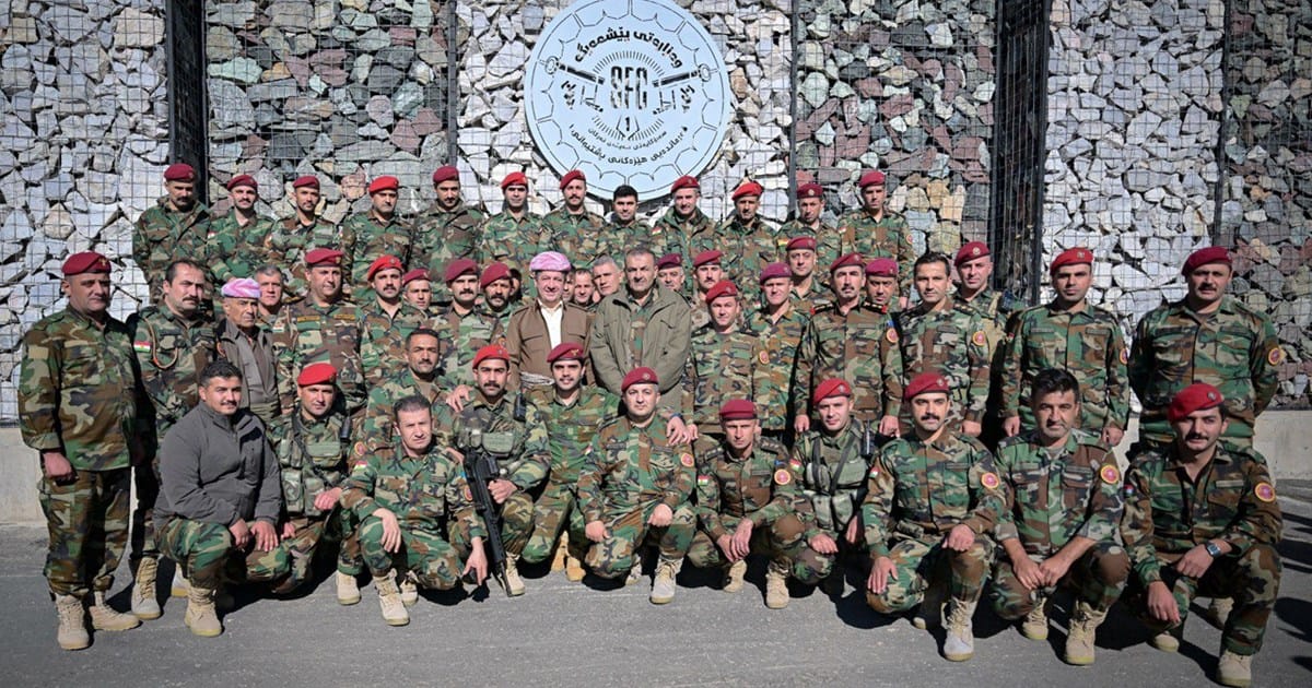 سەرۆکوەزیران مەسرور بارزانی لە حاجی ئۆمەران سەردانی هێزەکانی پێشمەرگەی کرد