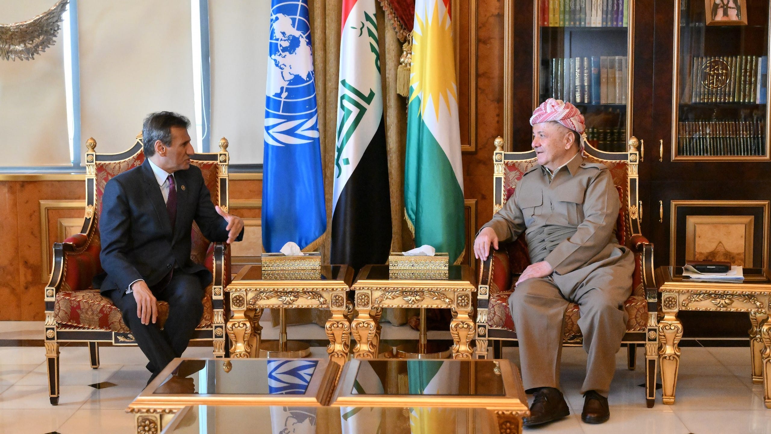 سەرۆك بارزانی و نوێنەری تایبەتی سكرتێری گشتیی نەتەوەیەكگرتووەكان کۆبوونەوە