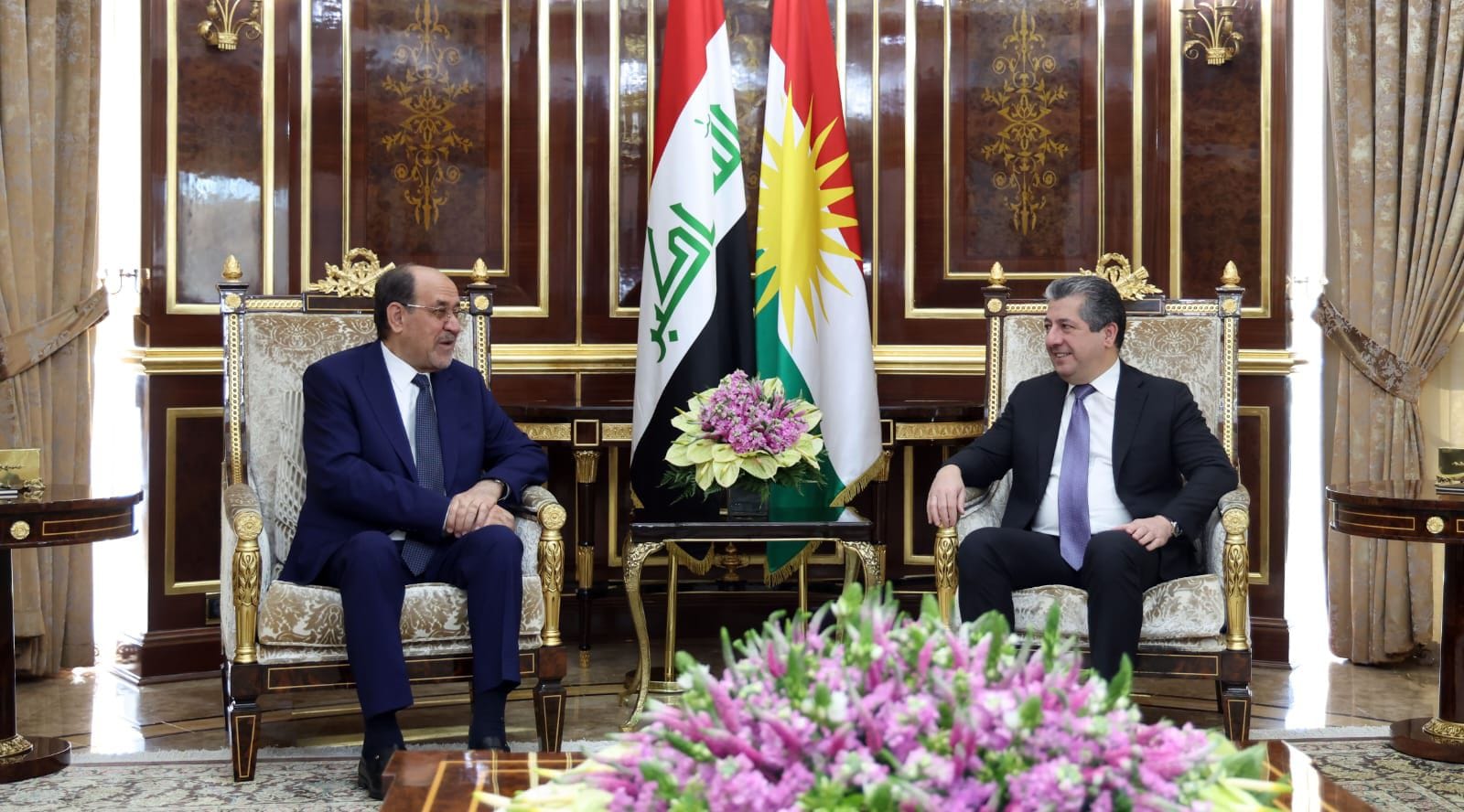 مەسرور بارزانی و نووری مالیکی: گرنگە کێشەکانی هەولێر و بەغدا لەسەر بنەمای دەستوور چارەسەر بکرێن