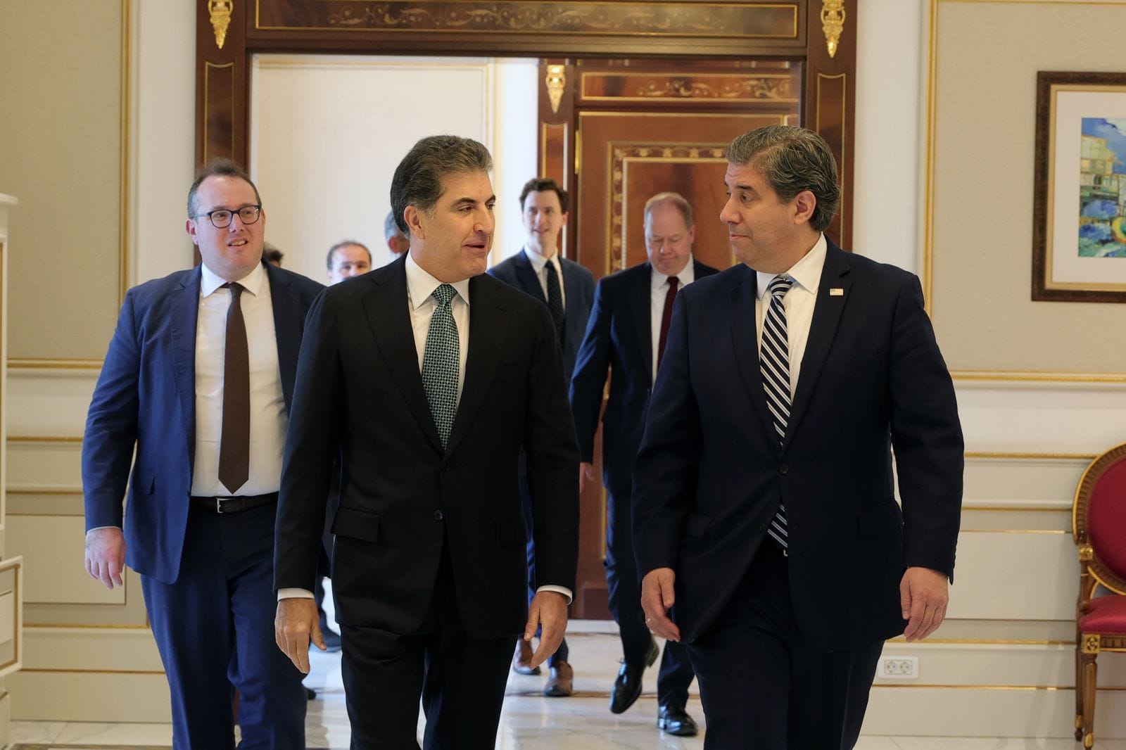 نێچیرڤان بارزانی و جێگری وەزیری دەرەوەی ئەمریکا کۆبوونەوە