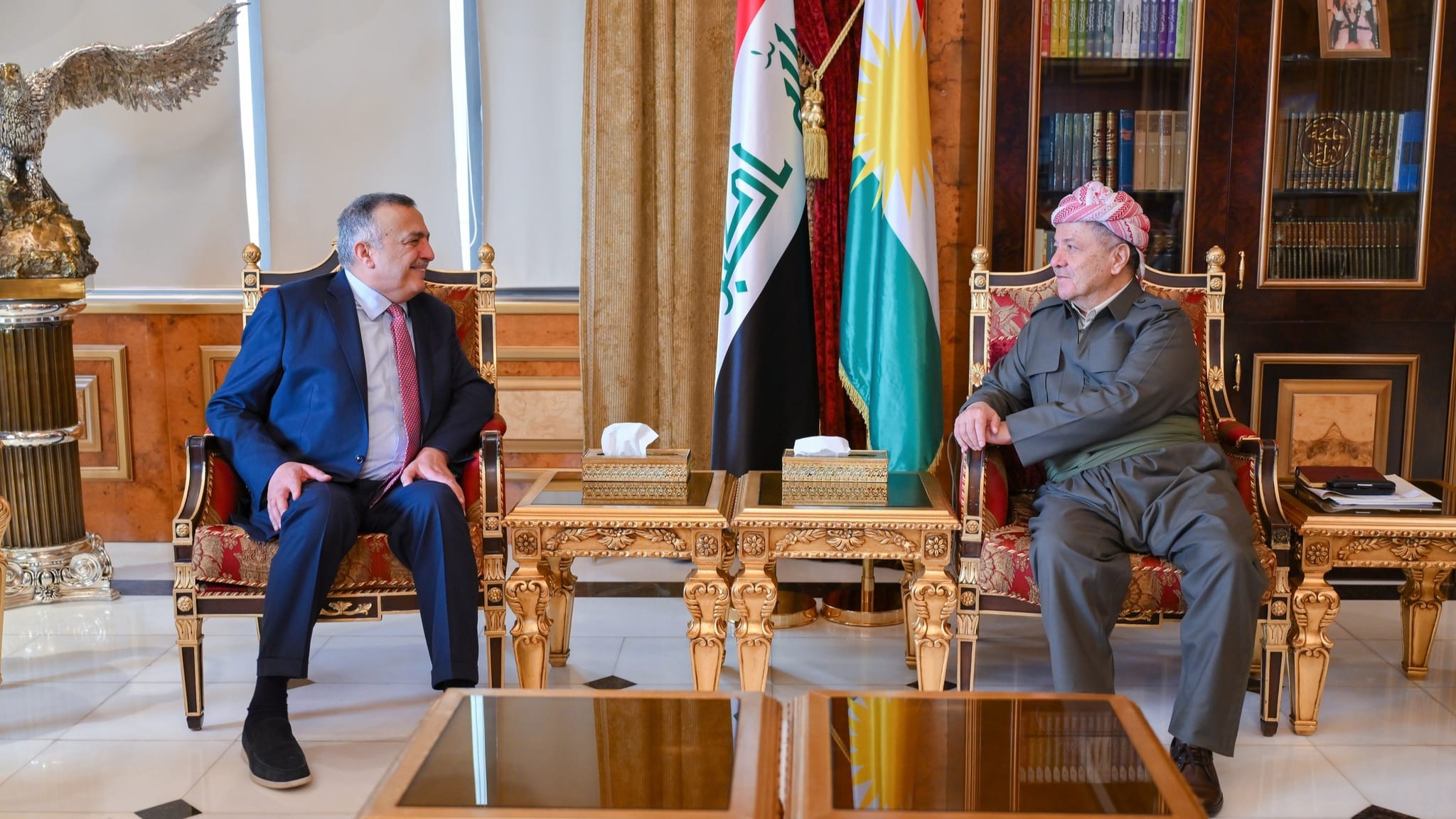 سەرۆك بارزانی و جەمال کەربولی باردودۆخی سیاسیی عێراق تاوتوێ دەکەن