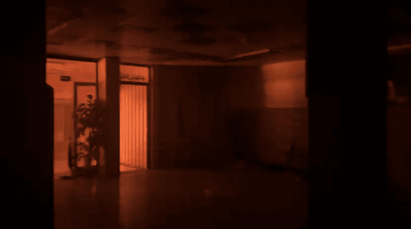 بەشێکی نەخۆشخانەی خالید فەجر بەھۆی بۆردوومانەوە ئاگری گرتووە