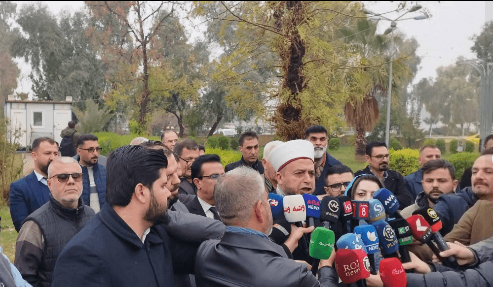 خەڵکی کەرکووک گردبوونەوە و داوا دەکەن جیهان بۆ ڕۆژئاوا کوردستان بێنە دەنگ