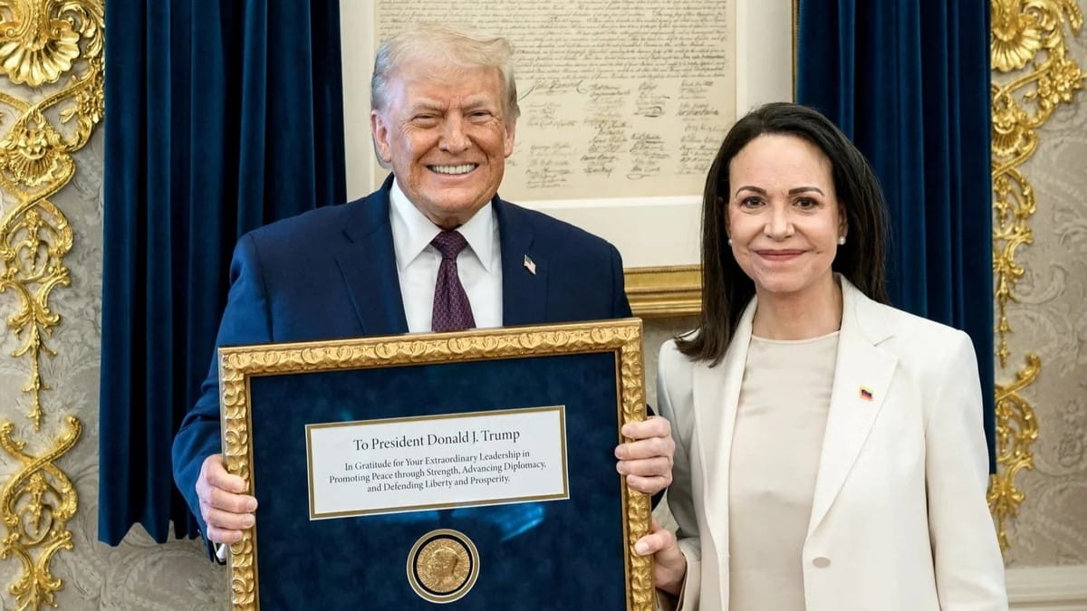 ماچادۆ مەدالیای نۆبڵی بەخشییە ترەمپ