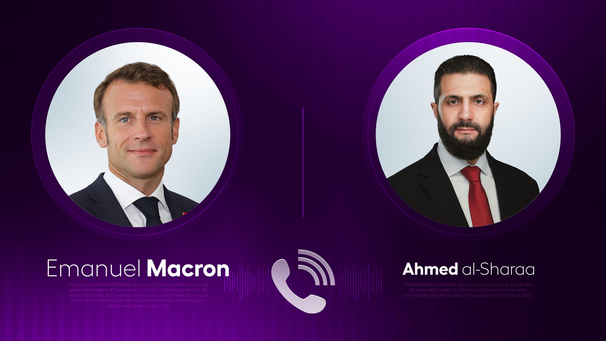 ماکرۆن پەیوەندی بە ئەحمەد شەرعەوە دەکات: پێویستە دەستبەجێ ئاگربەست ڕابگەیێنرێت