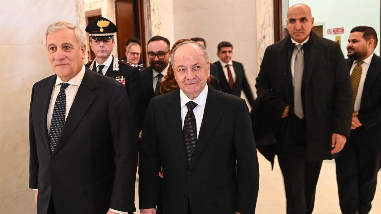 ئیتاڵیا ستایشی ڕۆڵی سەرۆک بارزانی بۆ ئاشتی لە سووریا دەکات