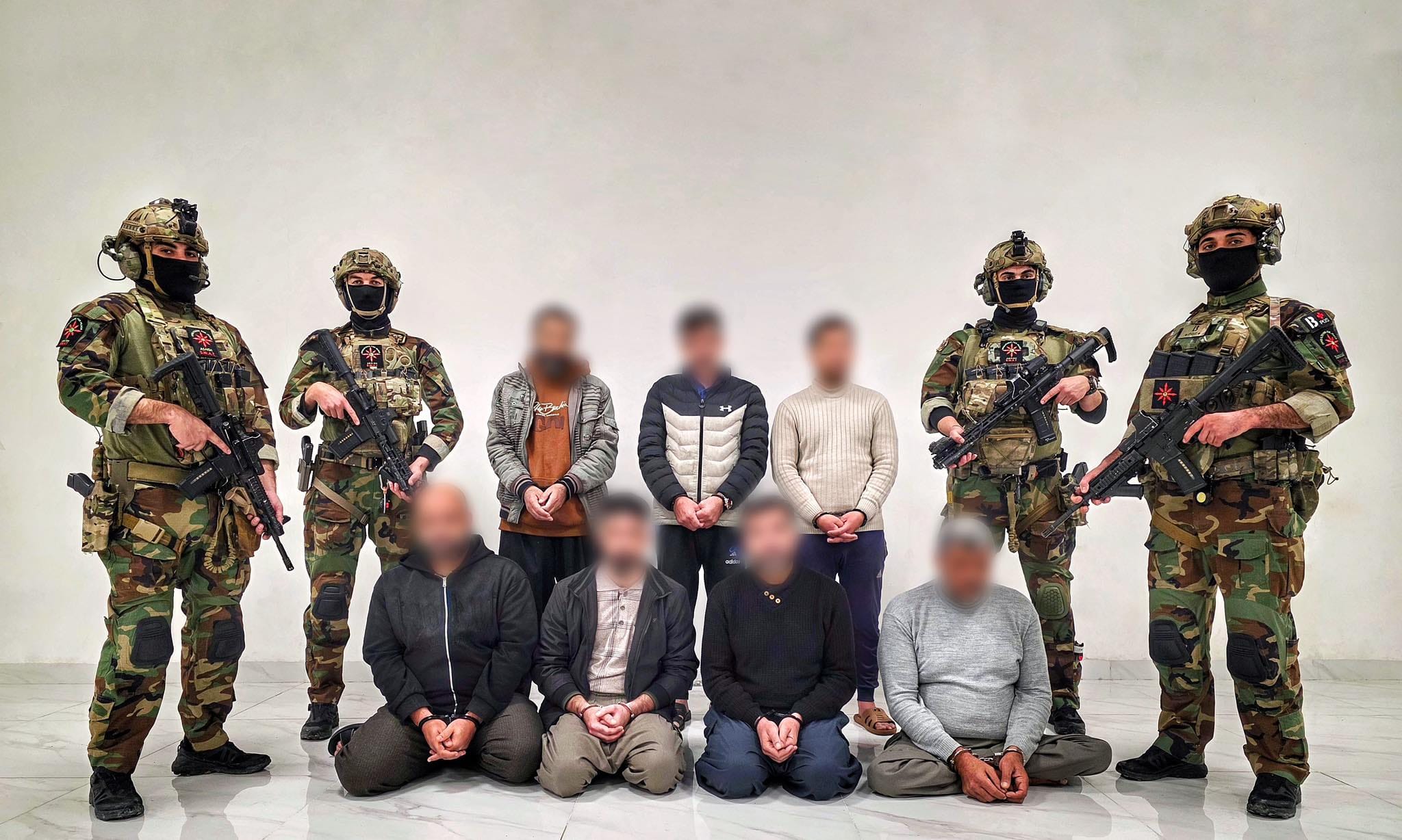 حەوت تیرۆرستی داواكراو لە سلێمانی دەستگیر کران