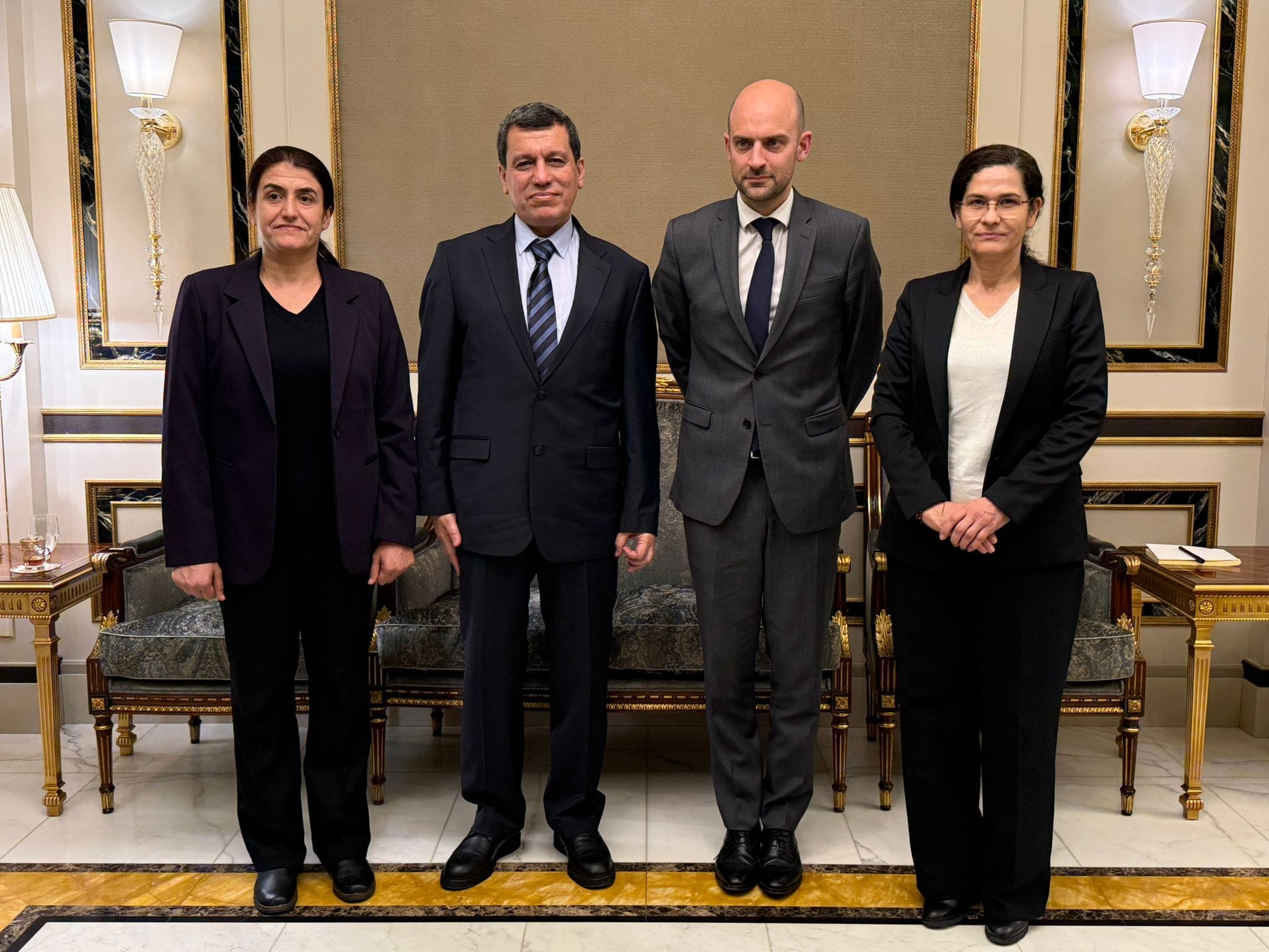 مەزڵووم عەبدی و وەزیری دەرەوەی فەرەنسا لە هەولێر کۆبوونەوە