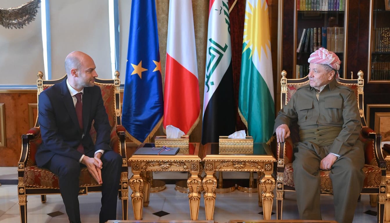 سەرۆک بارزانی و وەزیری دەرەوەی فەڕەنسا كۆبوونەوە