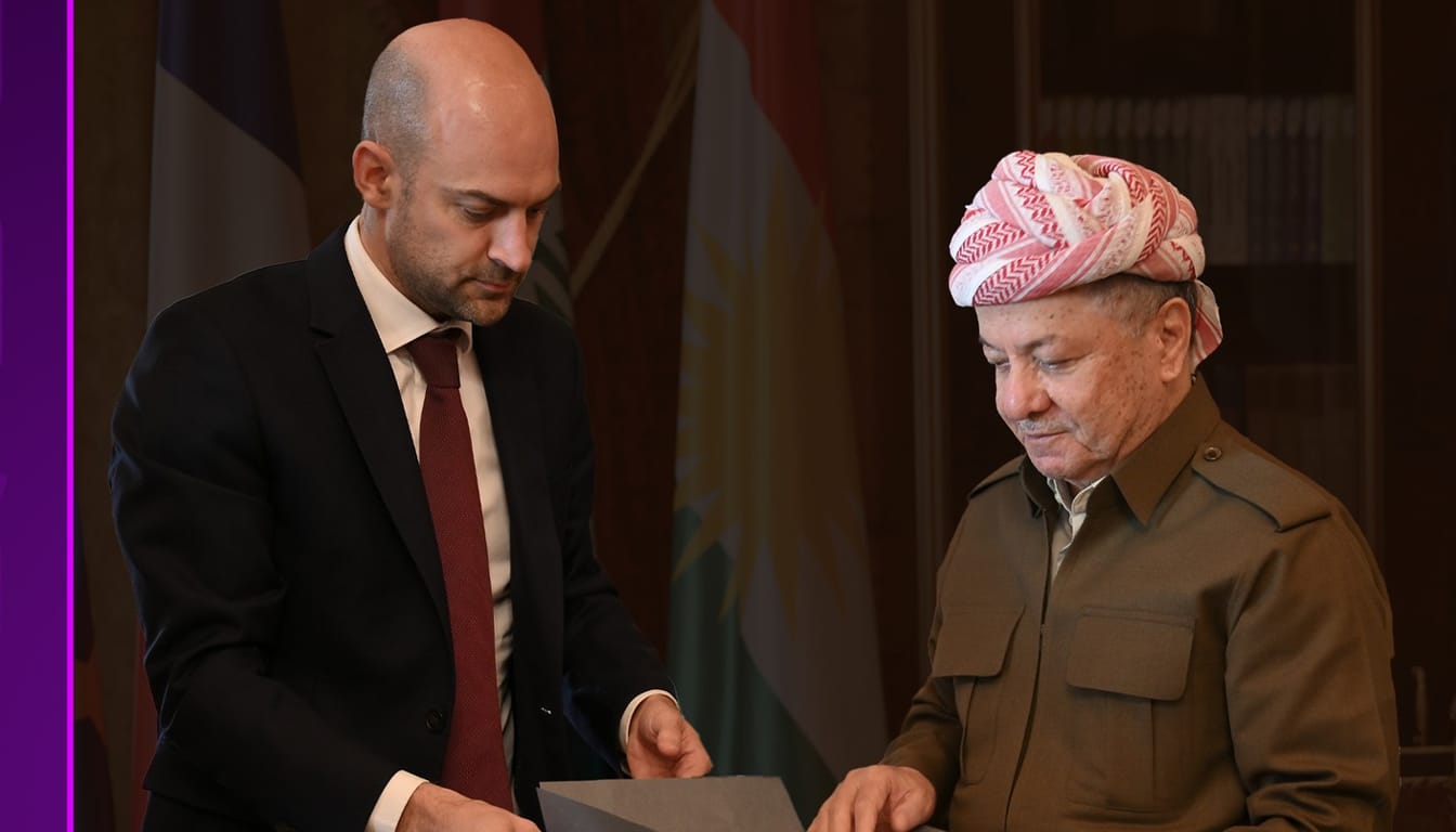 سەرۆک بارزانی و وەزیری دەرەوەی فەرەنسا ئایندەی ناوچەکە تاوتوێ دەکەن