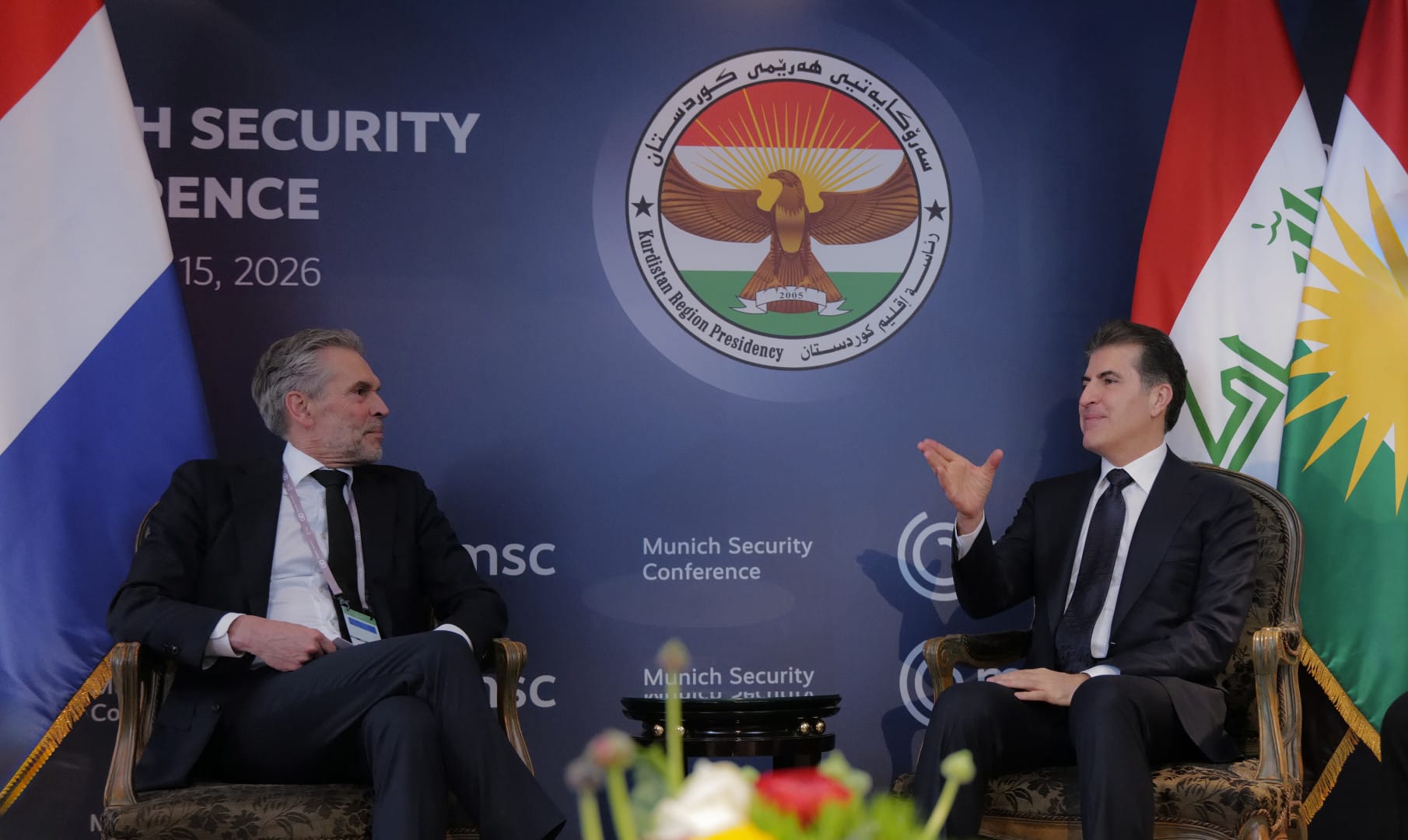 نێچیرڤان بارزانی ستایشی پشتگیریی بەردەوامی هۆڵەندا بۆ هەرێمی کوردستان دەکات