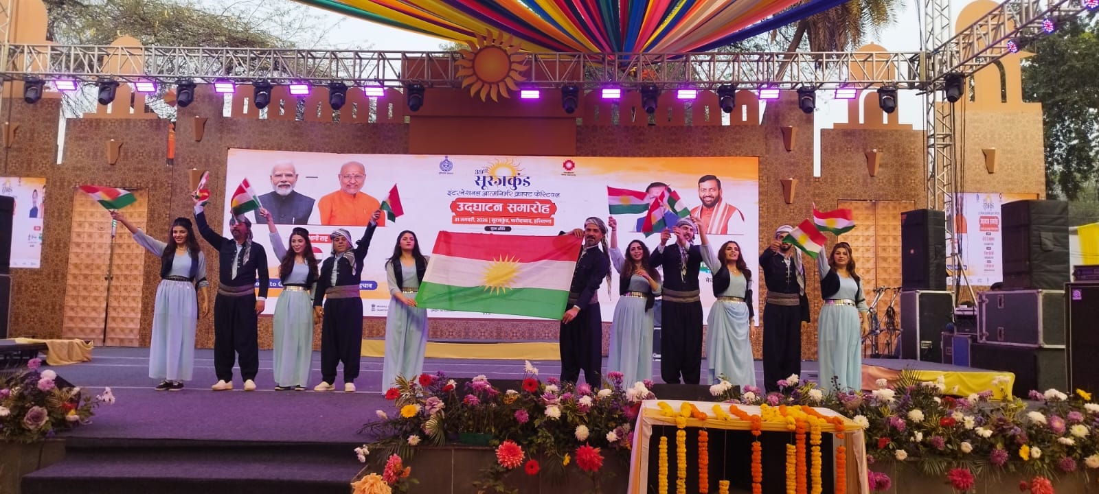 تیپی هونەریی میللیی دهۆک لە فێستیڤاڵێکی نێودەوڵەتی لە هیندستان بەشداربووان سەرسام دەکەن