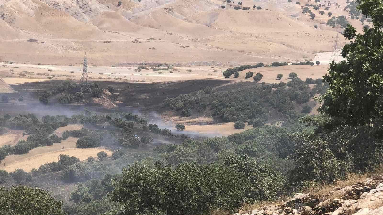 ئاگر 50 دۆنم خەلە و خەرمانی جووتیارانی سنووری سلێمانی دەسووتێنێت