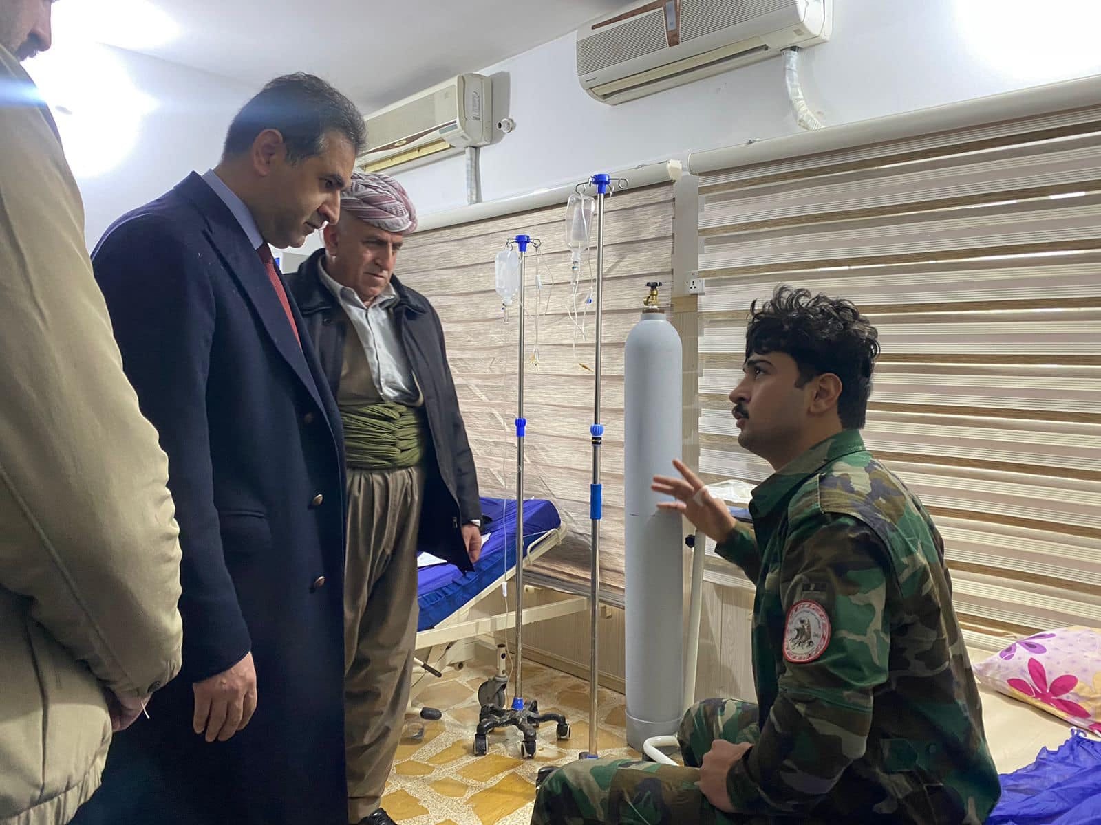 لە مێرگەسۆر هەورەبروسکە لە ڕەبایەیەکی پێشمەرگە دەدات