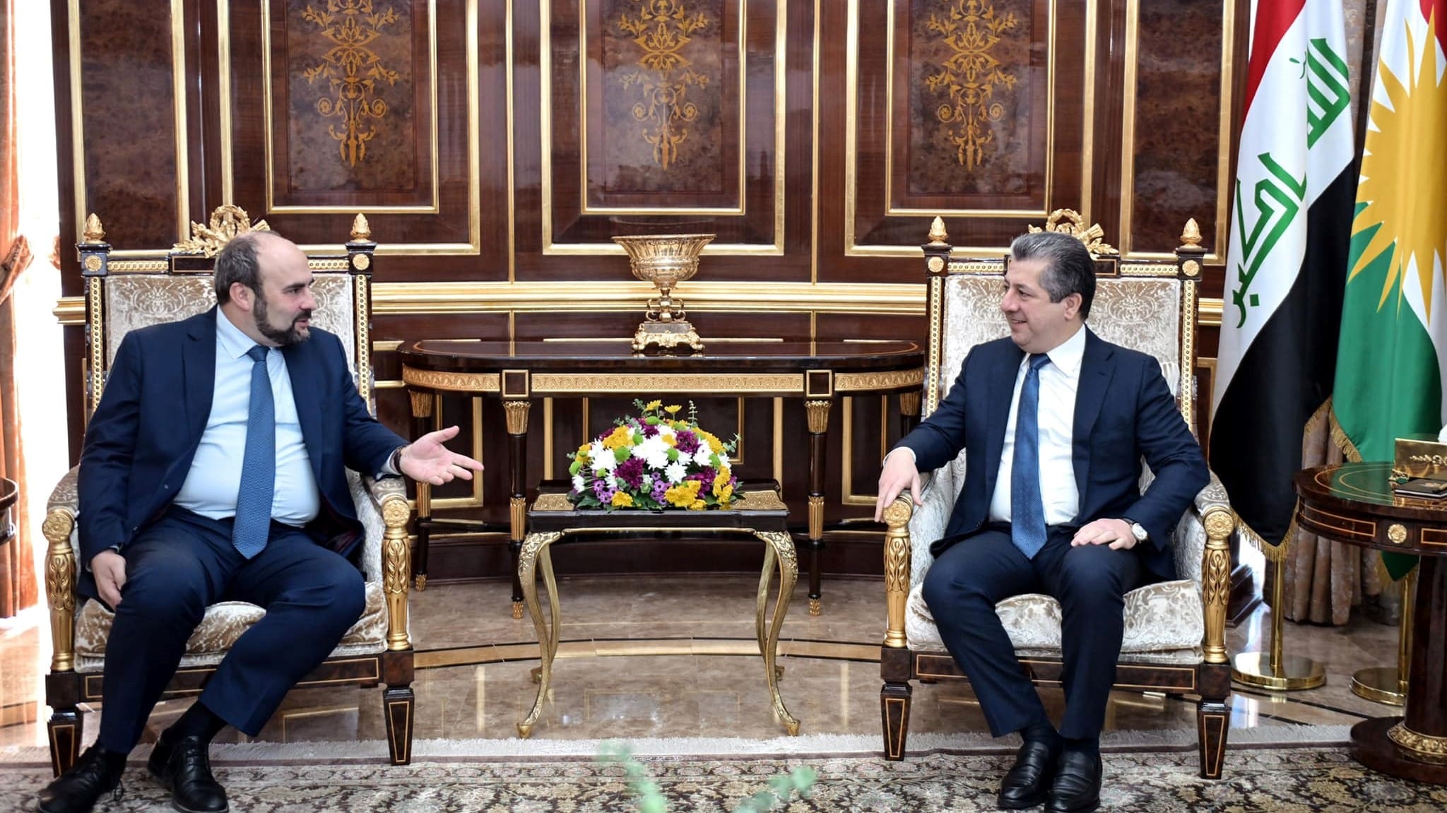 مەسرور بارزانی و باڵیۆزی چیک پرسی مووچە و کێشەکانی هەولێر و بەغدا تاوتوێ دەکەن