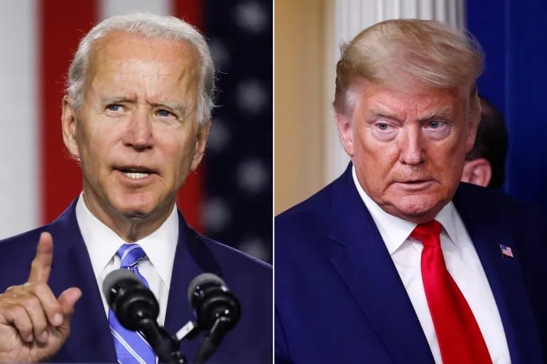 لە نوێترین ڕاپرسیدا ترەمپ لە پێشەوەی بایدنە