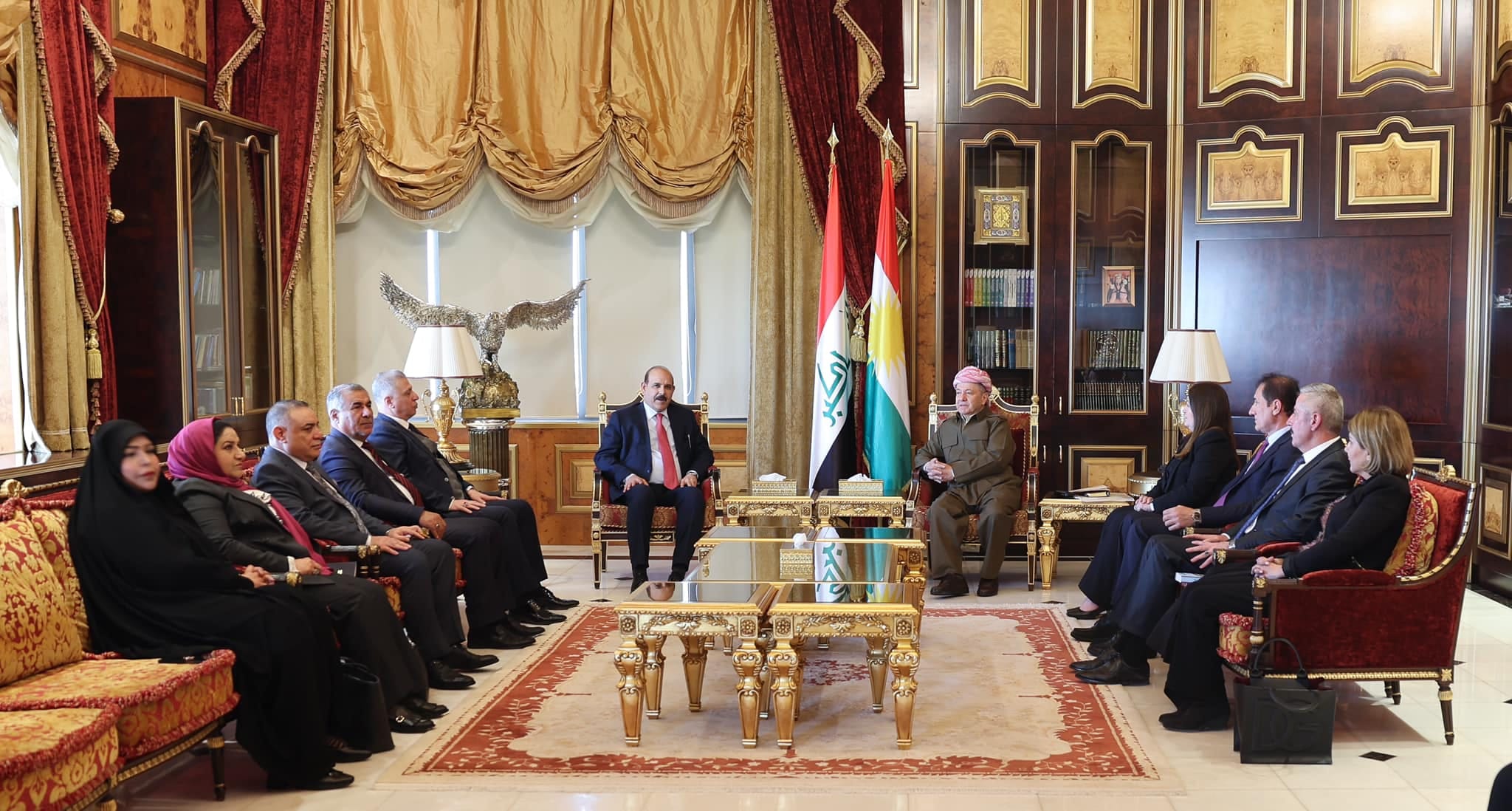 لیژنەی ستراتیژی ئاسایشی نیشتمانی عێراق سەردانی سەرۆک بارزانی دەكەن