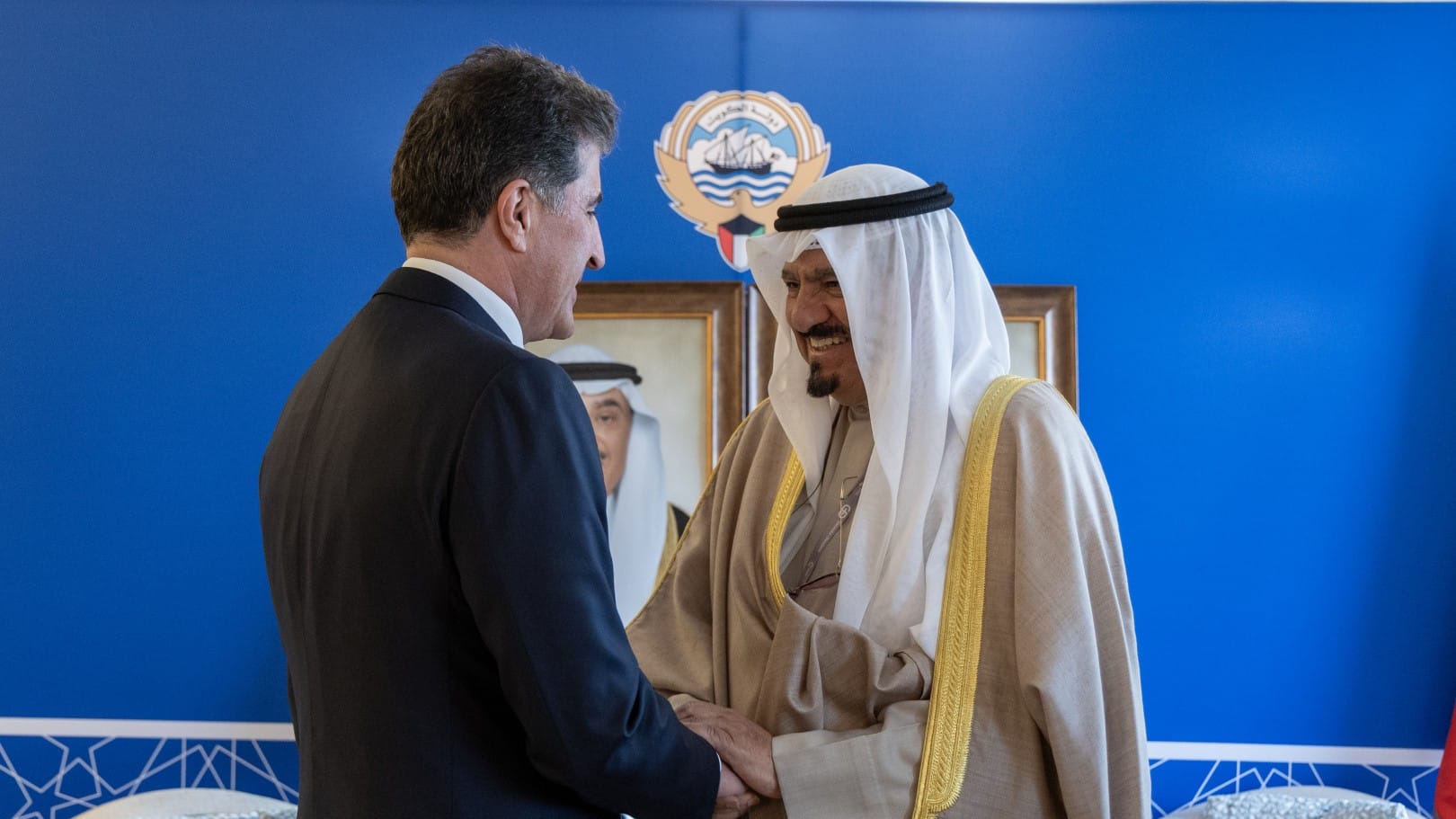 شێخ ئهحمهد عهبدوڵڵا و نێچیرڤان بارزانی باس لە پهيوهندييهكانى ههولێر و بهغدا دەکەن