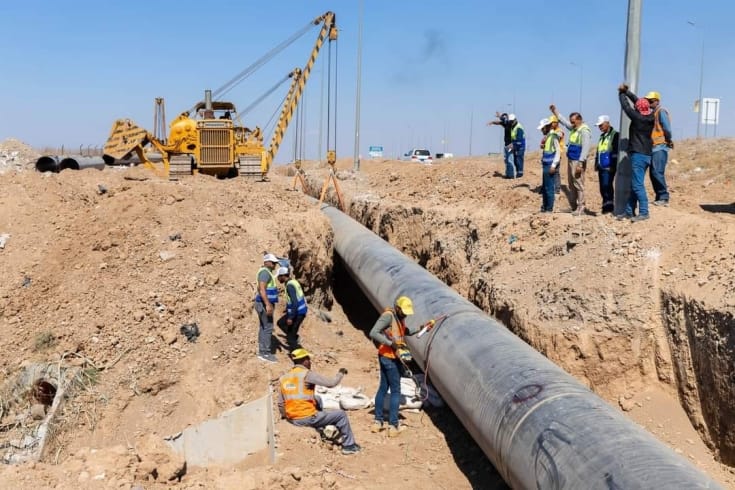 پڕۆژەی فریاگوزاریی خێرای ئاوی هەولێر گەیشتە گەڕەکەکان